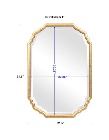 Espejo Ovalado Spinner 81x56 cm Oro Metálico Colgante
