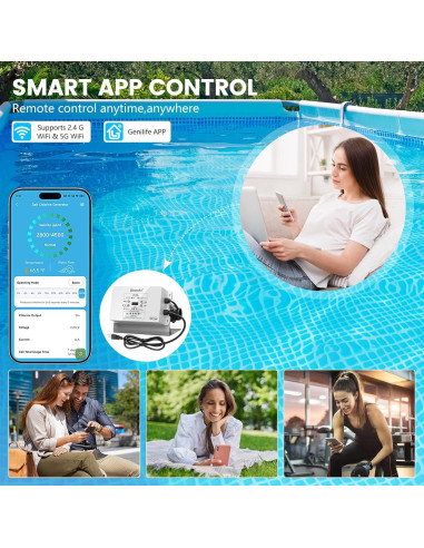 Generador de Cloro Salino WiFi Westaho para Piscinas 15,000 Gal