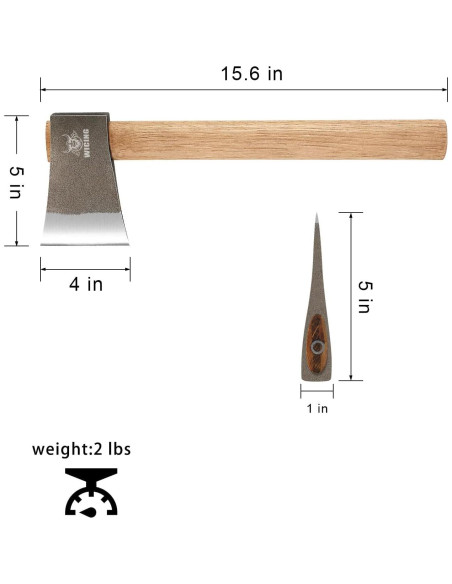 Hacha de Lanzamiento WICING 39.62 cm Acero Manganeso 1065 Hacha de Lanzamiento WICING 39.62 cm Acero Manganeso 1065