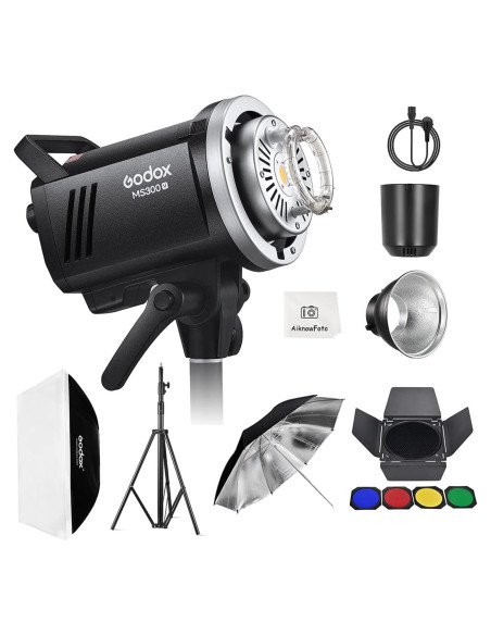 Kit de Luz de Flash de Estudio Godox MS300V 300W con Softbox Kit de Luz de Flash de Estudio Godox MS300V 300W con Softbox