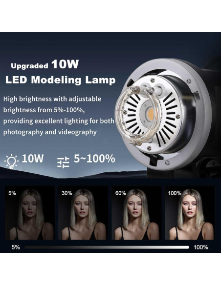 Kit de Luz de Flash de Estudio Godox MS300V 300W con Softbox Kit de Luz de Flash de Estudio Godox MS300V 300W con Softbox