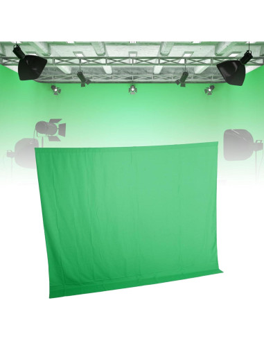 Fondo de Pantalla Verde Profesional Pilipane 3x2.5m Algodón