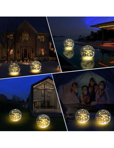 Luces Flotantes Solares para Piscina SATXTREM - Paquete de 8