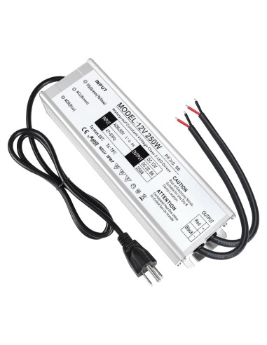 Transformador LED LightingWill 250W IP67 12V DC para Exterior