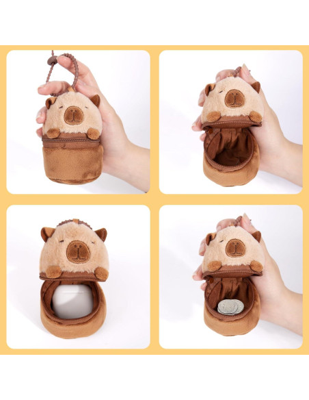 Monedero de Peluche Capibara Elephtree Mini 8.6x6.5cm Monedero de Peluche Capibara Elephtree Mini 8.6x6.5cm