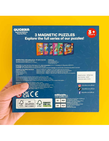 Puzzles Magnéticos Quokka 36 Pzs Transporte para Niños 2-5 Años