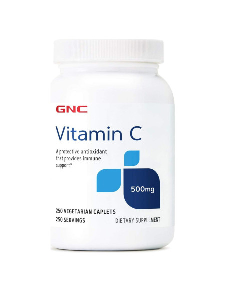 GNC Vitamina C 500mg 250 Tabletas Soporte Inmunológico GNC Vitamina C 500mg 250 Tabletas Soporte Inmunológico