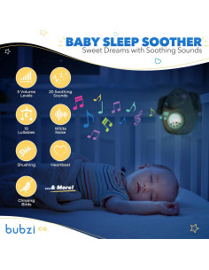 Máquina de Sonido para Bebés Bubzi Co Elefante Portátil 2