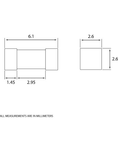 Fusible Cerámico SMD 1808 3A - Paquete de 10 - 250V