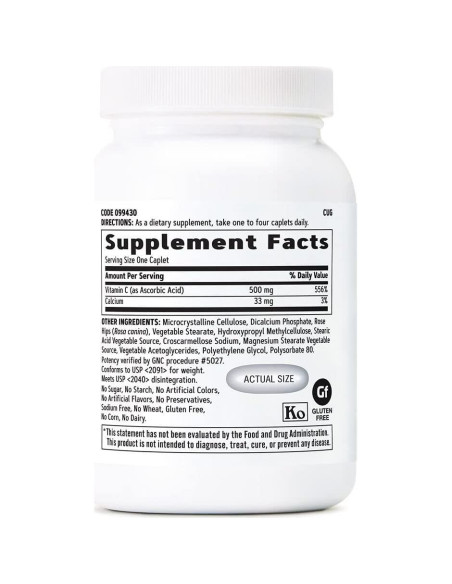 GNC Vitamina C 500mg 250 Tabletas Soporte Inmunológico GNC Vitamina C 500mg 250 Tabletas Soporte Inmunológico