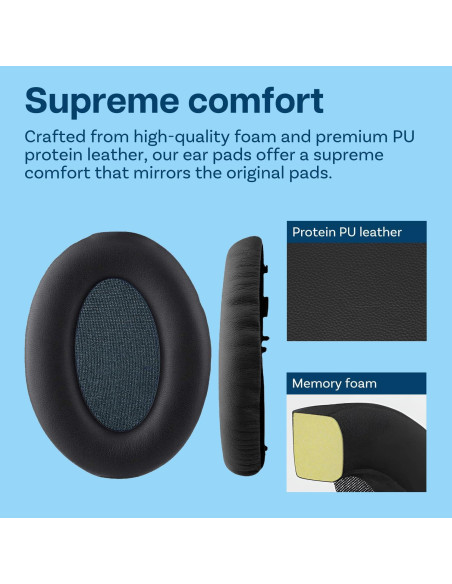 Almohadillas de Reemplazo para Auriculares Sony WH-1000XM3 - Negro Almohadillas de Reemplazo para Auriculares Sony WH-1000XM3 - Negro