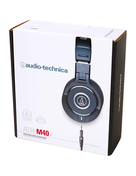 Auriculares de Estudio Dinámicos Cerrados Audio-Technica ATH-M40x + Escudo Aislante Rockville Auriculares de Estudio Dinámicos Cerrados Audio-Technica ATH-M40x + Escudo Aislante Rockville