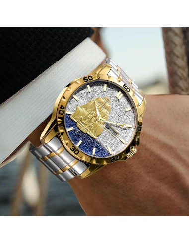 Reloj Automático Glenaw 43mm con Calendario y Resistencia 30m