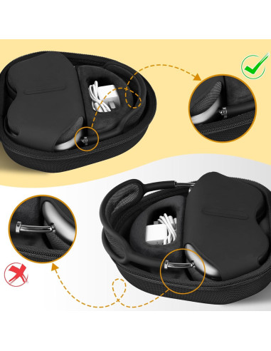 Funda Dura co2CREA para Auriculares Apple AirPods Max Negra