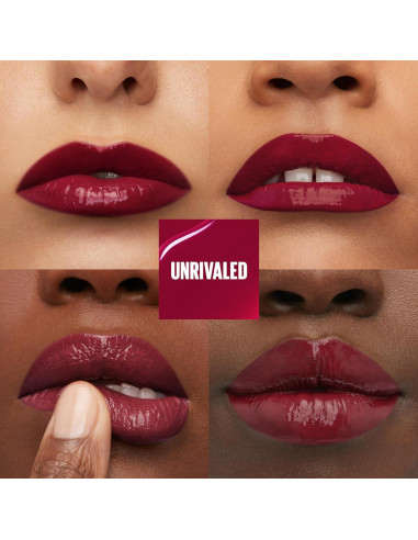 Maybelline Super Stay Vinyl Ink Lipcolor 2 Piezas Melocotón y Burdeos