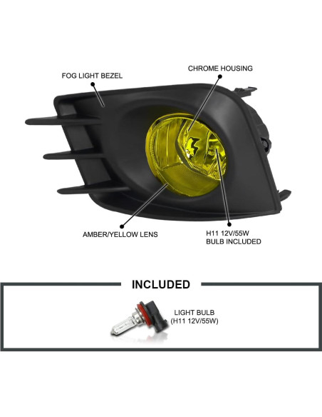 Faro de Niebla Amarillo Spec-D Tuning para Scion TC 2011-2013 Faro de Niebla Amarillo Spec-D Tuning para Scion TC 2011-2013