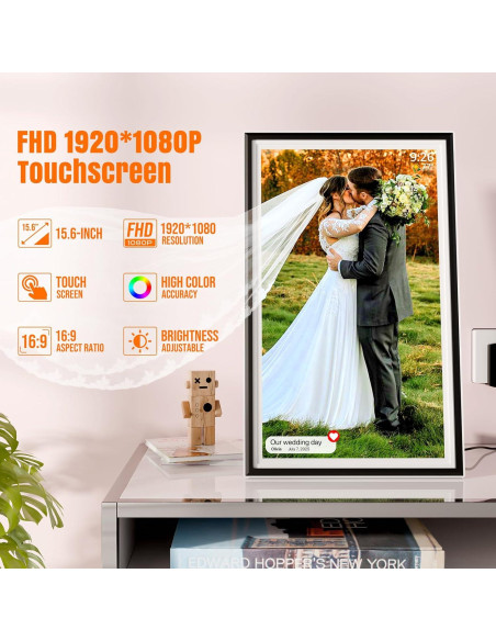 Marco de Fotos Digital KPKUE DP-10A 15.6" Full HD WiFi Marco de Fotos Digital KPKUE DP-10A 15.6" Full HD WiFi