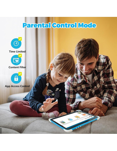 Tableta para Niños Moonka 10.1" Android 14 3GB 64GB HD