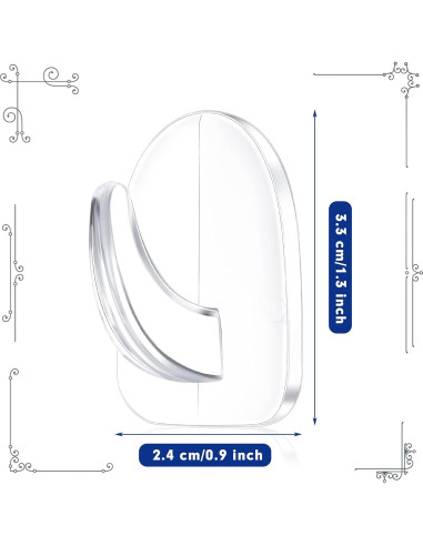 Jetec 60 Ganchos Adhesivos Transparentes Reutilizables 1kg