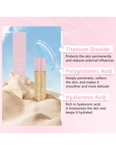 Spray Fijador y Protector Solar Sunglaze SPF 50 2PCS
