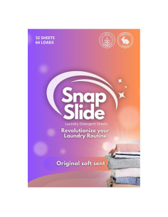 Hojas de detergente ecológicas Snap Slide 64 cargas 32 unidades