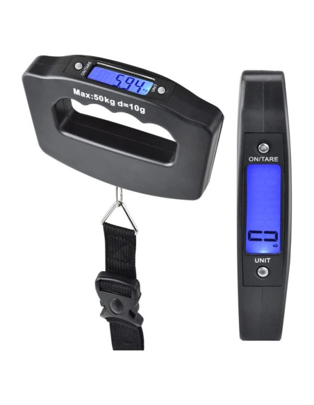 Báscula de Equipaje Digital NEMTMCUA 50kg con Pantalla Retroiluminada Báscula de Equipaje Digital NEMTMCUA 50kg con Pantalla Retroiluminada