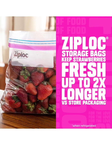 Bolsas de Almacenamiento Ziploc de 22 Unidades, 3.79 L, Reutilizables Bolsas de Almacenamiento Ziploc de 22 Unidades, 3.79 L, Reutilizables