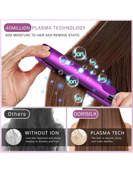 Plancha de Pelo Profesional Dorisilk 2 en 1 500F 1" Plancha de Pelo Profesional Dorisilk 2 en 1 500F 1"