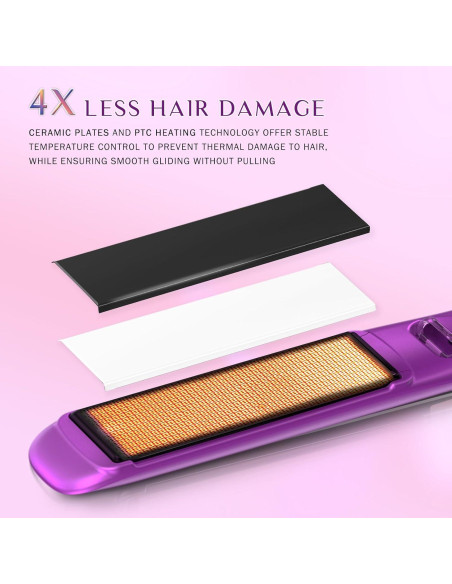 Plancha de Pelo Profesional Dorisilk 2 en 1 500F 1" Plancha de Pelo Profesional Dorisilk 2 en 1 500F 1"