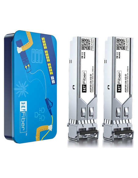 Módulo SFP H!Fiber 1.25G Multimodo 850nm 550m Paquete de 2 Módulo SFP H!Fiber 1.25G Multimodo 850nm 550m Paquete de 2