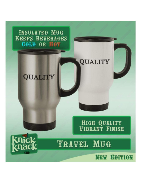 Taza de viaje de acero inoxidable Knick Knack 396.9 ml plata Taza de viaje de acero inoxidable Knick Knack 396.9 ml plata