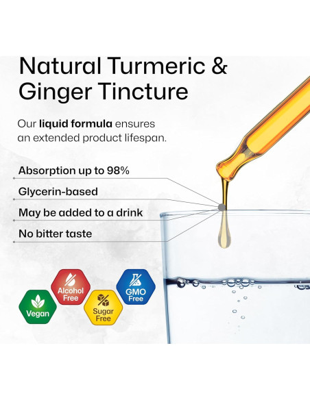 Tintura de Cúrcuma y Jengibre Bio Krauter 59 ml Vegana Tintura de Cúrcuma y Jengibre Bio Krauter 59 ml Vegana