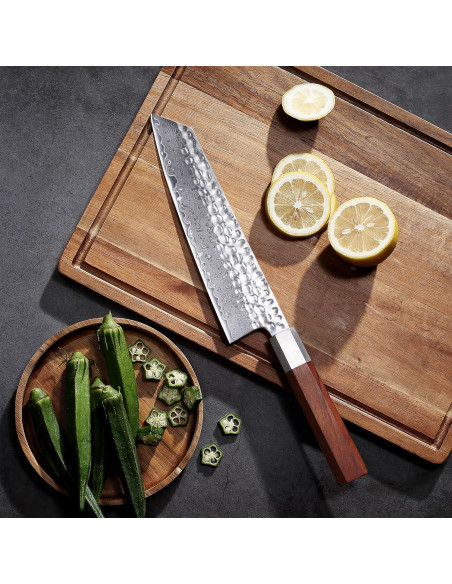 Cuchillo de Chef Gyuto YOTSUBA 20 cm Damasco Forjado a Mano Cuchillo de Chef Gyuto YOTSUBA 20 cm Damasco Forjado a Mano