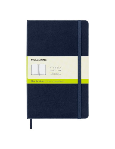 Cuaderno Moleskine Clásico Tapa Dura Grande Liso Azul 240 Páginas