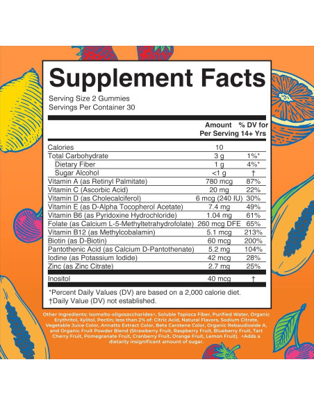 Gominolas Multivitamínicas Veganas MaryRuth 60 Unidades Gominolas Multivitamínicas Veganas MaryRuth 60 Unidades