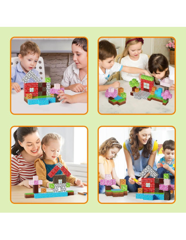 Bloques Magnéticos Fegalop 100 Piezas Juguetes STEM 3-10 Años