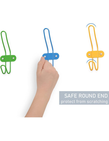 Ganchos de Pared Coloridos Tibres para Niños - Juego de 5