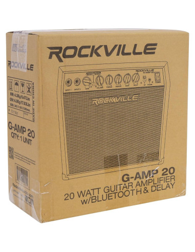 Amplificador de Guitarra Rockville G-AMP 20W Bluetooth + Mic + Auriculares