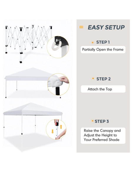 Carpa Instantánea COOS BAY 3.05x3.05m Blanca para Playa y Camping Carpa Instantánea COOS BAY 3.05x3.05m Blanca para Playa y Camping