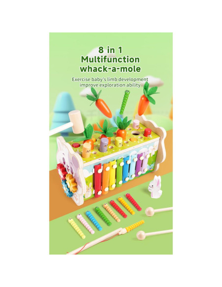 Juguetes Montessori 8 en 1 para Niños de 1 a 3 Años Juguetes Montessori 8 en 1 para Niños de 1 a 3 Años