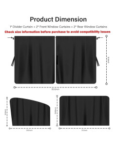 Kit de Sombrillas para Ventanas de Coche Stacool 5PCS - Privacidad y Sombra 2