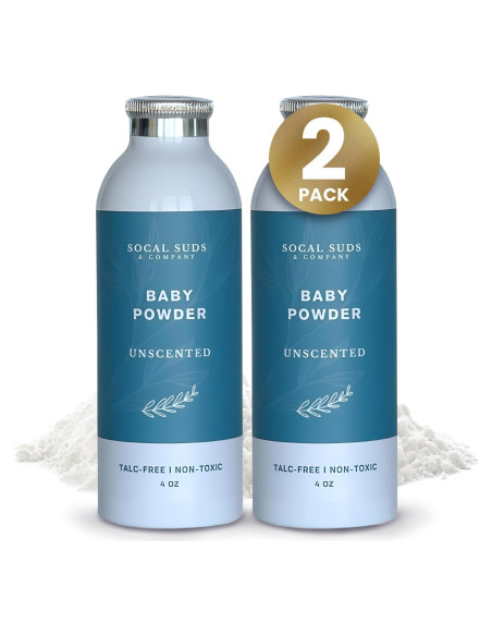 Polvo para Bebés Natural SoCal Suds 113.4g Sin Talco 2-Pack Polvo para Bebés Natural SoCal Suds 113.4g Sin Talco 2-Pack