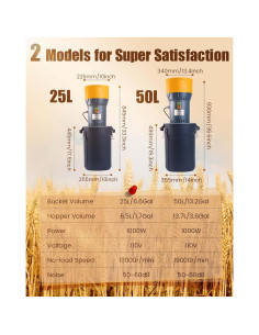 Molinillo Eléctrico de Granos FoundGo 25L 110V 1000W 5 Filtros 2