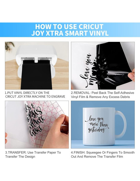 Vinilo Adhesivo Permanente MeYuxg 118x21.6cm Negro para Cricut