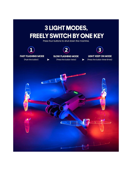 Hélices LED STARTRC para DJI Mini 4 Pro/Mini 3 Pro (2 Pares) Hélices LED STARTRC para DJI Mini 4 Pro/Mini 3 Pro (2 Pares)