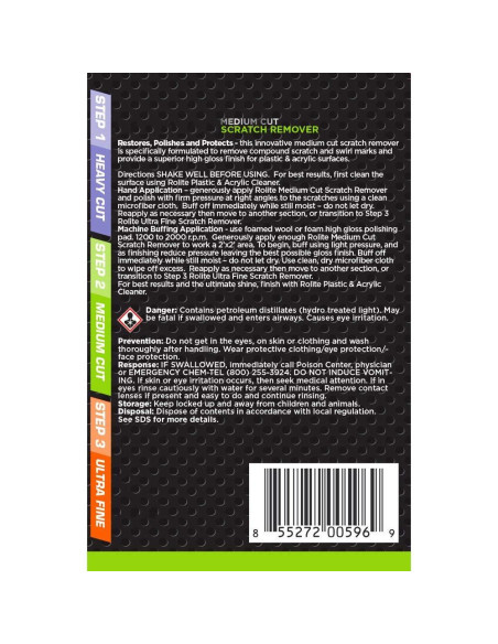 Rolite Removedor de Rayones 3 Pasos 113.4 g - Kit Detallado Rolite Removedor de Rayones 3 Pasos 113.4 g - Kit Detallado