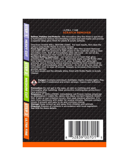 Rolite Removedor de Rayones 3 Pasos 113.4 g - Kit Detallado Rolite Removedor de Rayones 3 Pasos 113.4 g - Kit Detallado