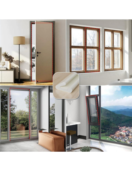 Burlete para Puertas y Ventanas Vannesse 6m Aislante Térmico Burlete para Puertas y Ventanas Vannesse 6m Aislante Térmico