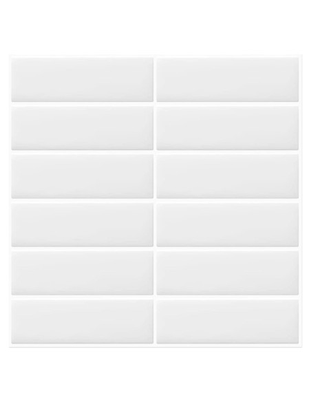 10 Hojas Azulejo Mosaico Autoadhesivo DEWOO Blanco 30.5x30.5cm 10 Hojas Azulejo Mosaico Autoadhesivo DEWOO Blanco 30.5x30.5cm