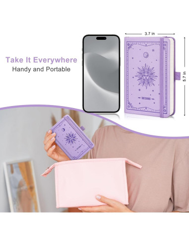 Cuaderno A6 EMSHOI Tapa Dura Púrpura Claro 160 Páginas 100GSM